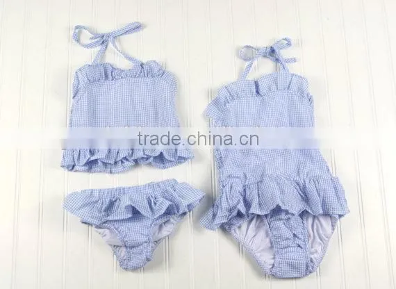 Girl Child Swimsuit Kid Seersucker Swimsuit Kids Swimwear for Girls photo-4