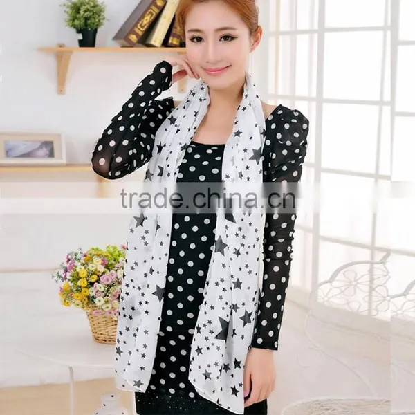 Lady Dots Spot Chiffon Soft Shawl Scarf Neck Wrap Head Scarf Styles 19143 photo-5