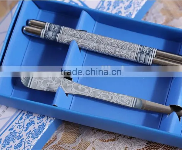 Tableware Blue White Porcelain Spoon Chopstick Sets Wedding Return Gifts for Guest photo-3