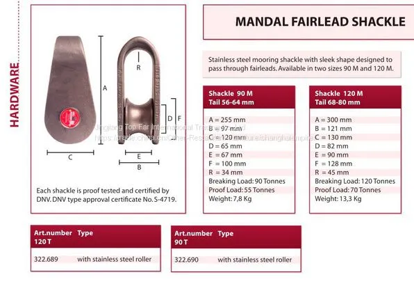 Mandal Fairlead Shackle for Marine Mooring photo-3