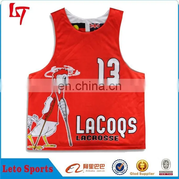 Factory Price OEM Service Custom Dri Fit Sublimated Lacrosse Pinnies photo-3