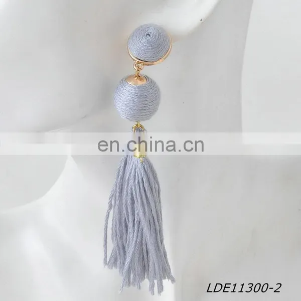 Pom Pom Style Pelote Woolen Yarn Tassel Earrings Ball Earrings photo-4