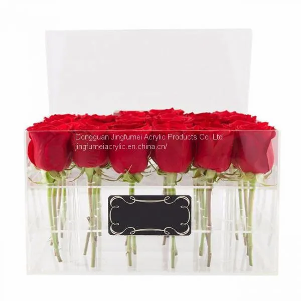 2018 New Year Luxury Display Box Beautiful Flower Box Plexiglass Gift Box With Lid
