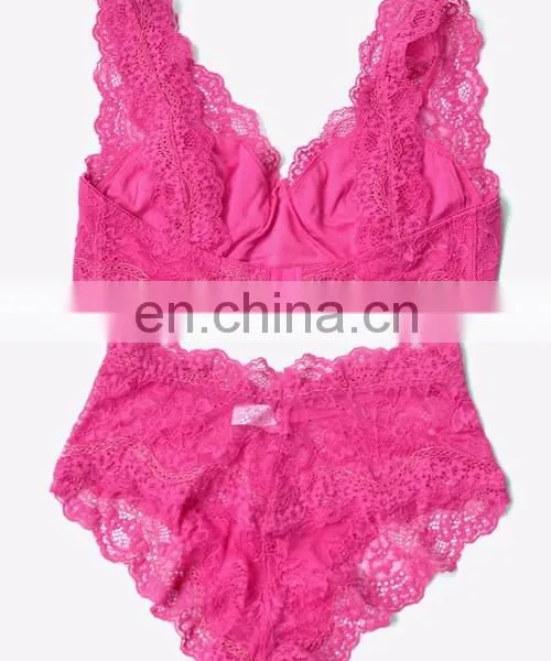 Multi Color Transparent Full Lace Bra Panty Set photo-4
