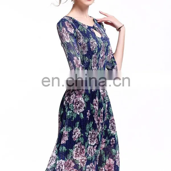 2017 Wholesale Lace Print Dress for Lady Retro Dress Summer photo-4