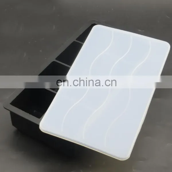 Food Grade Silicone Eight Grid Ice Mold With Cover photo-3