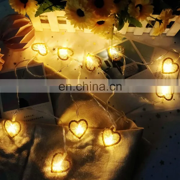 10L Led Gold Glitter Heart Night Strip Light With Bead Home Decor Ceiling Lights Indoor Valentine's Day Decoration Lighting photo-6
