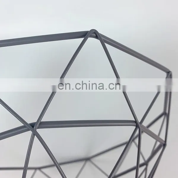 High Quality Metal Fruit Basket Simple Geometry Fruit Tray Modern Fruit Holder photo-4