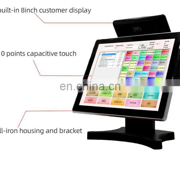 Terminal Point Sale 6 Digit Pin Offline All One Tablet System Built-in 8inch Customer Display Touch Screen Pos Machine photo-3