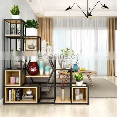 Customized Modern Minimalist Living Room Floor Racks Creative Empty Partition Storage Rack Ladder Wrought Iron Display Racks photo-2