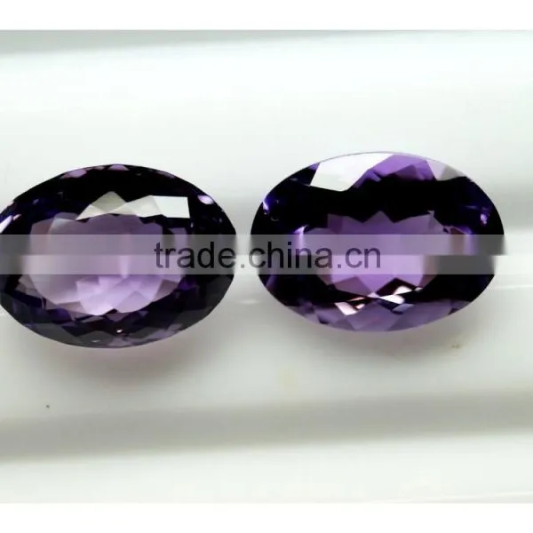18x13mm Oval AAA Quality Natural Brazilian Amethyst 2 Pieces LOT Gems With Amazing Luster photo-3