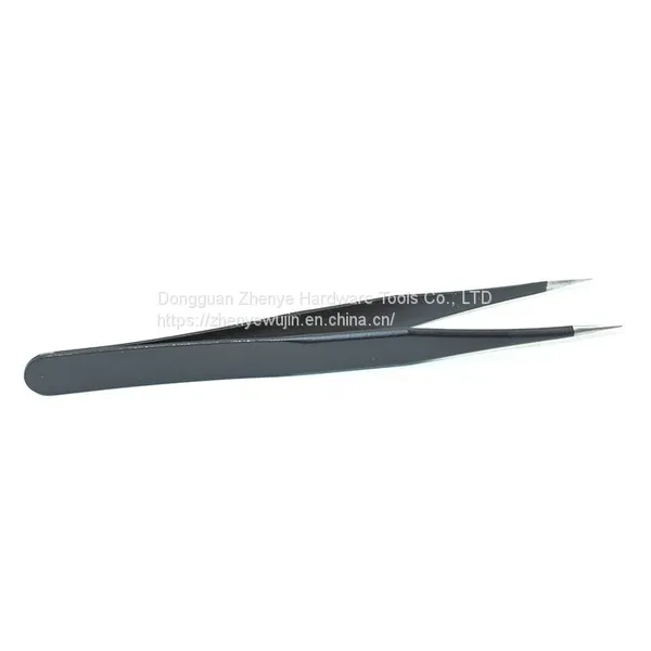 Special Forceps for Eyelash Grafting Single Fine Stainless Steel Black Anti-static Clip, Imported From Switzerland ESD-12 photo-2
