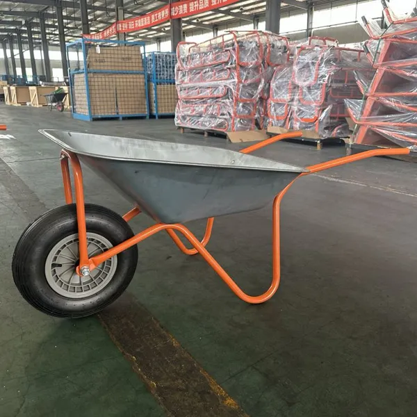 65L Heavy Duty Construction Trolley Wheelbarrow With Metal Tray Air Wheel photo-4