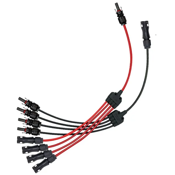 Solar DC Y Cable Harness 1500V 4 in 1 Panels Parallel Wire Solution 65A photo-1