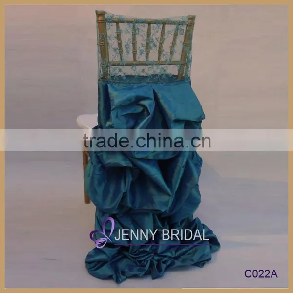 C126A Lace Universal Wedding Ruffled Cheap Chair Covers photo-6