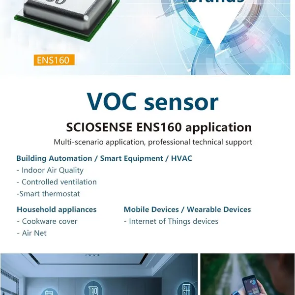 ScioSense ENS160 Цифровой сенсор на основе металлических оксидов для нескольких газов Сенсор летучих органических соединений (VOC)