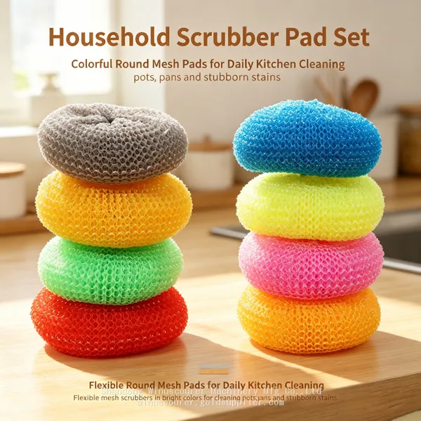 Reinforced Spherical Plastic Metal Scrubber Ball Anti‑Deform Kitchen Cleaning Ball Wholesale photo-2