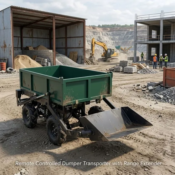 Wireless Remote Transport Vehicle Agricultural Utility Dumper for Farm Logistics Landscaping and Construction