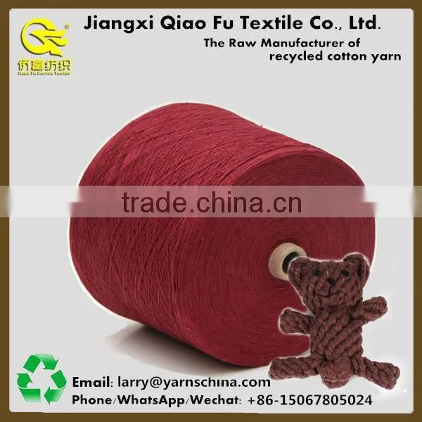 OE Recycled/Regenerated Cotton Polyester Blended Yarn Manufacturer for Hand Knitting Pet Toy photo-5