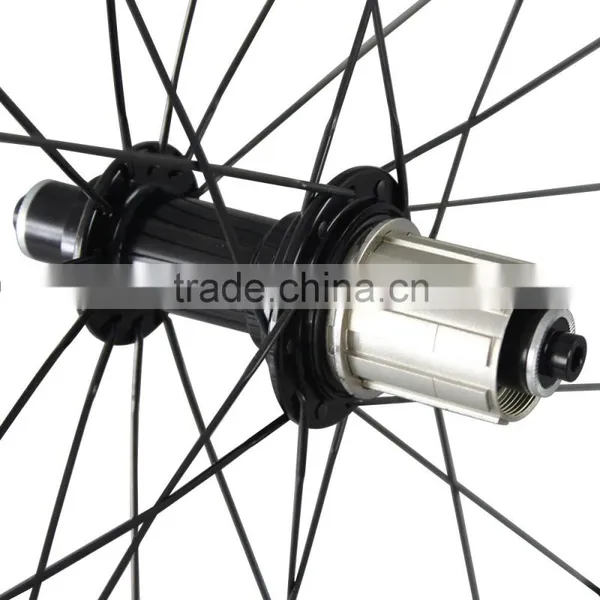 ICAN 700c Road Disc Brake Carbon Wheel,bicycle Carbon Wheelset 50mm CX-Ray Spokes V Brake 50c photo-2