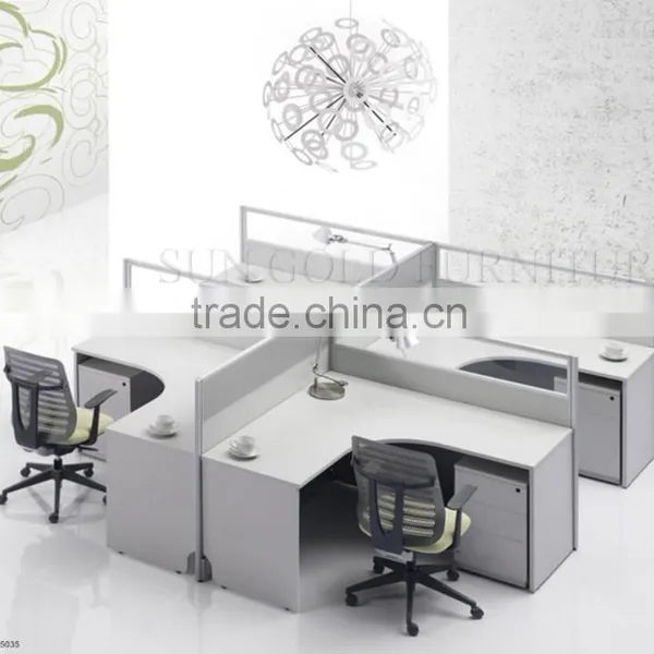 Wooden Office Cubicle Workstation Tables for 4 Person (SZ-WSB377) photo-2