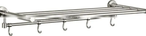Stainless Steel Bathroom Towel Rack, Folding Towel Shelf, Towel Rail for Bathroom photo-2