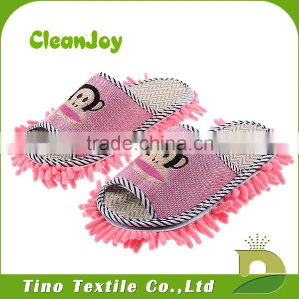 Household Cleaning Use Clean Felt Shoes Chenille Floor Cleaning Slippers With Supplier photo-2