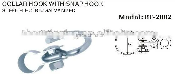 M10*50MM Zinc Plated Collar Swing Hook With Snap Hook In Carabiner Rigging Hardware Manufacturer photo-2
