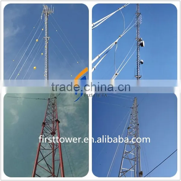Tower Factory Triangular Guyed Mast Communication Tower photo-3