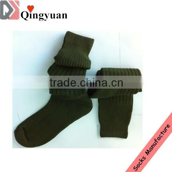 Men Army Acrylic Knee High Compression Sport Socks