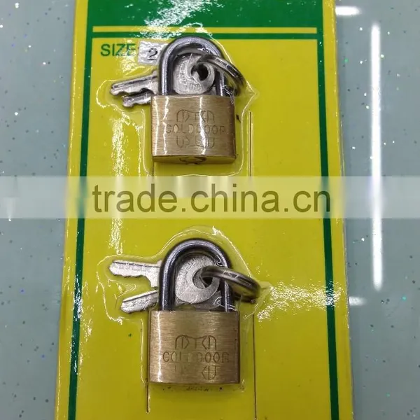 Brass Color Blister Card Packing Cheap Padlock photo-4