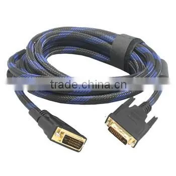 Speed 1080p Gold Plated Dvi Cable High Density Triple Shielding for Maximum Rejection of EMI and RFI photo-2