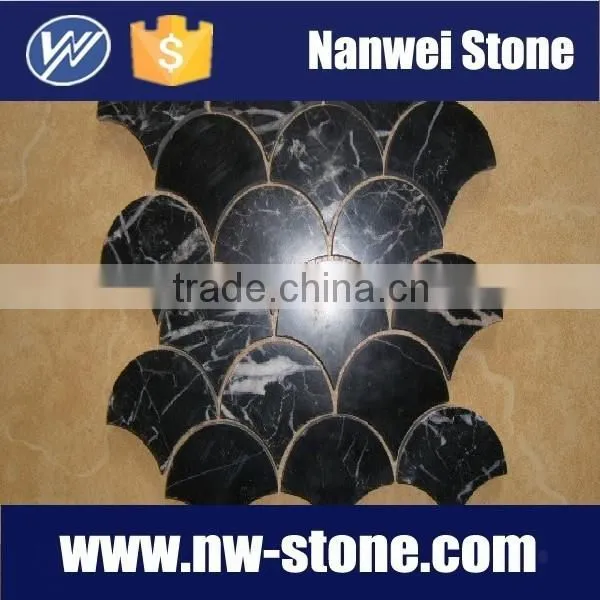 Dark Color Marble Mosaic Tiles for Wall Tiles and Floor Tiles photo-2