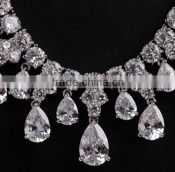 Clear Luxurious Bridal Jewellery Set for Women With AAA+ Cubic Zircon TOP QUALITY photo-2