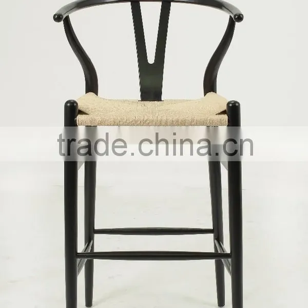 Hans Wegner Wooden Black Arm Y Barstool/ Wishbone Chair(CH-512R) photo-2