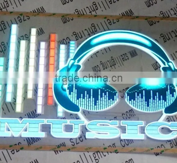 Music el Car Sticker With DC12v Cigarette Lighter