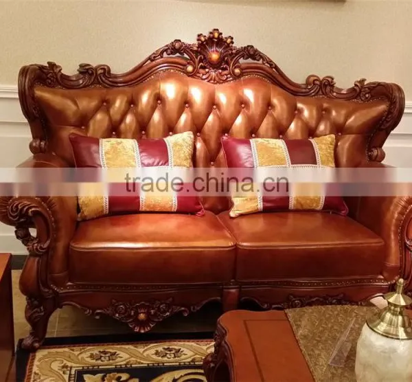 Cheer Sofa Design Buying From China Leather Sofa. Antique Hand Carved Wood Furniture photo-6