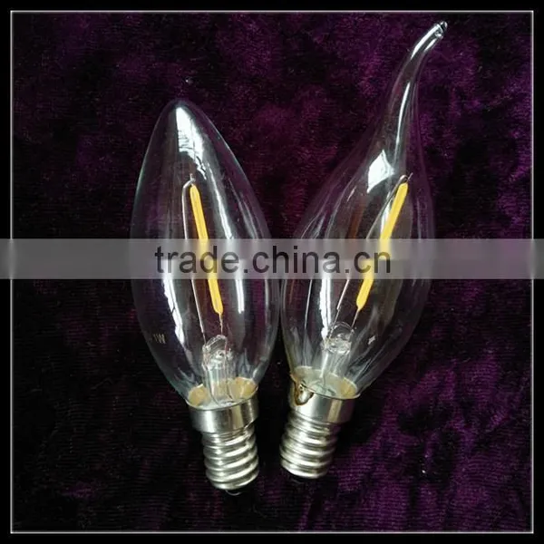 Wholesale Candle C35 E14 1W LED Filament Bulb Cool White 6000K-6500K photo-2