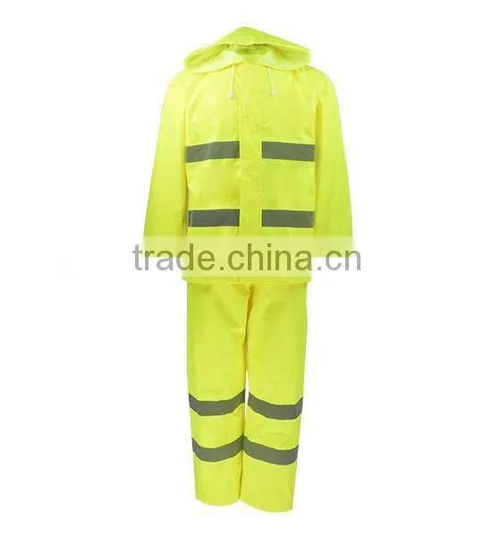 Rainsuit Hi Viz Waterproof Storm Jacket Trouser Set Mens Coat Workwear Security
