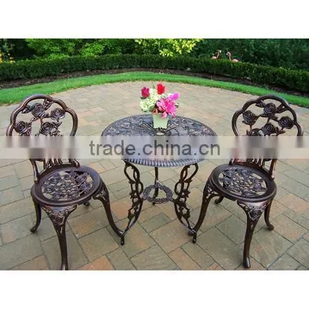Rose Pattern Chair Outdoor Cast Aluminum Furniture Garden Furniture photo-2
