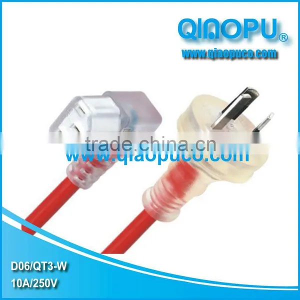 QIAOPU 7.5/10/15A AC Australia Extension Cord SAA Power Cord With Plug