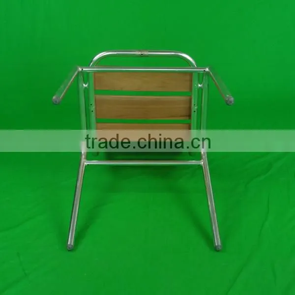 Restaurant Furniture Aliminum Modern Design Relaxing Armless Wooden Dining Chair Yc055 photo-5