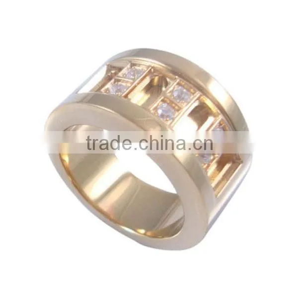 316l Stainless Steel Simple Latest Gold Finger Ring Designs for Men LR9493
