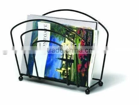 Black Magazine Rack