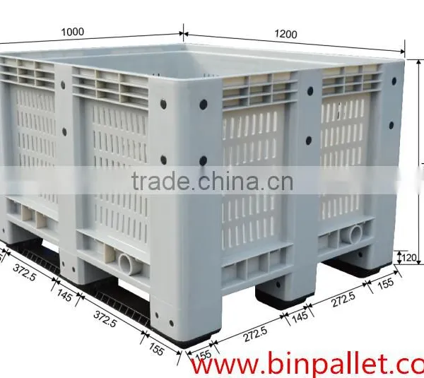 1200x1000x760mm Plastic Pallet Box Price, Mega Bin, Plastic Pallet Bin