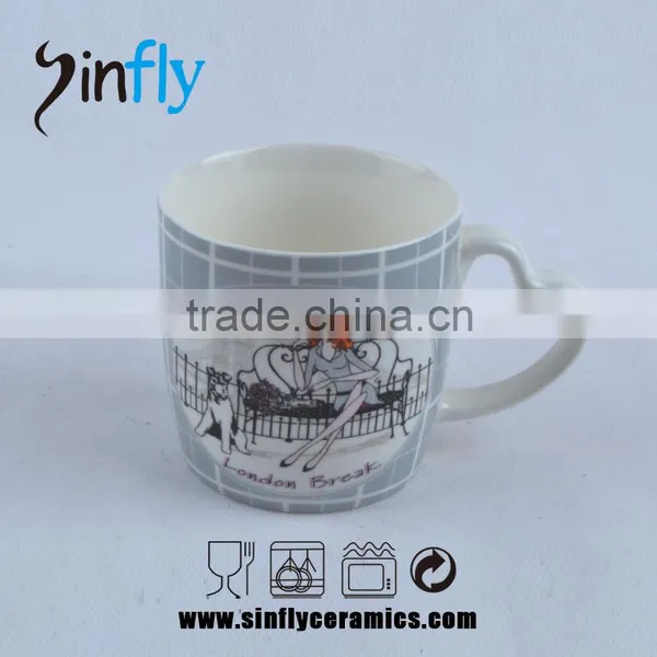 Hot Sale Heart Shaped Handle Ceramic Tea Cup Promotion Cup photo-4