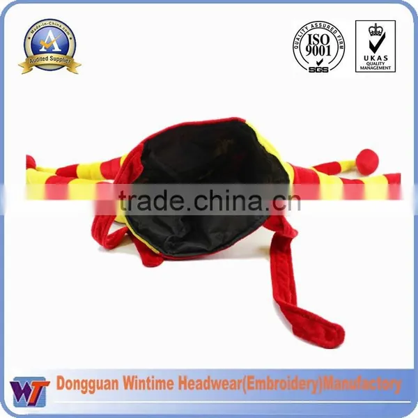 Red and Yellow Festival Fun Clown Hat With Bobble/Custom Your Own Party Hat photo-2