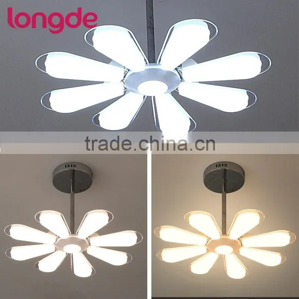 51W Color Changeable Deformable Fan Shape LED Ceiling Pendant Lamp With 3 Years Warranty