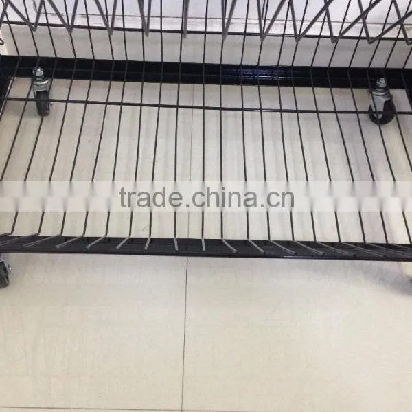 RH-BR02 Powder Coated Wire Storage Basket With Wheels photo-4
