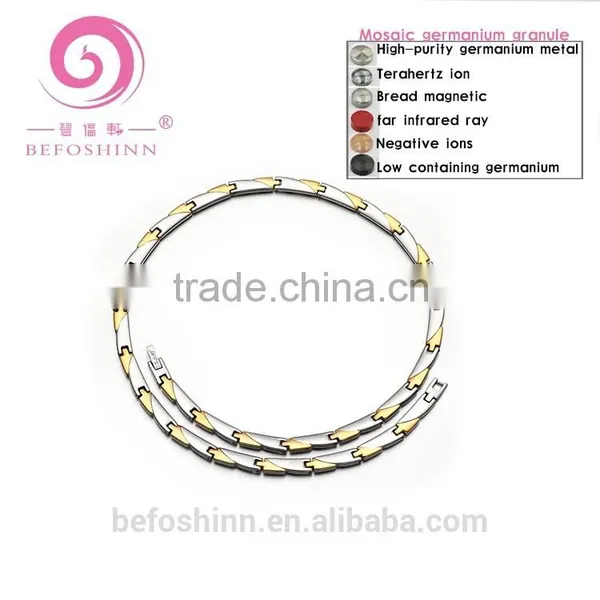 Wholesale Fashion Titanium Stainless Steel Germanium Magnetic Necklace